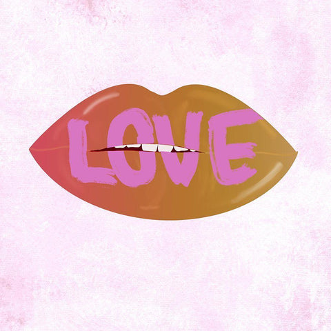 Love Black Modern Wood Framed Art Print with Double Matting by Singleton, Ashley