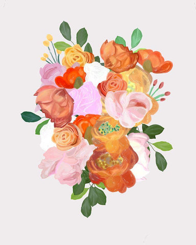 Fruity Arrangement White Modern Wood Framed Art Print with Double Matting by Singleton, Ashley