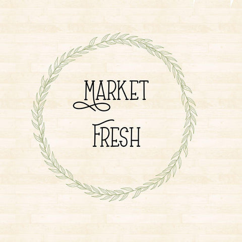 Market Fresh White Modern Wood Framed Art Print with Double Matting by Singleton, Ashley