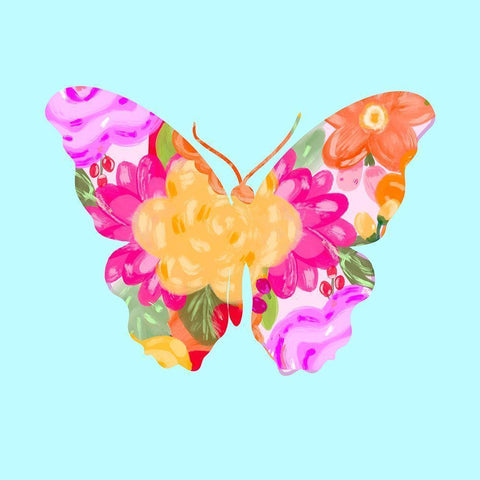 Bright Butterfly I White Modern Wood Framed Art Print by Singleton, Ashley