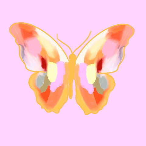 Bright Butterfly II Gold Ornate Wood Framed Art Print with Double Matting by Singleton, Ashley