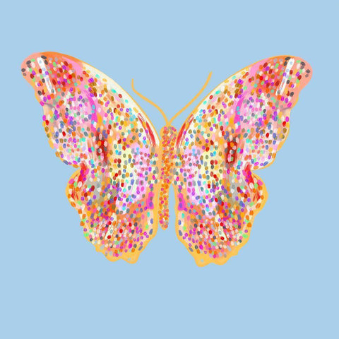 Bright Butterfly III Black Modern Wood Framed Art Print by Singleton, Ashley