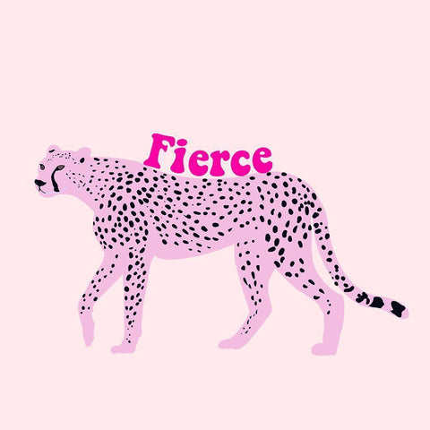 Fierce White Modern Wood Framed Art Print by Singleton, Ashley