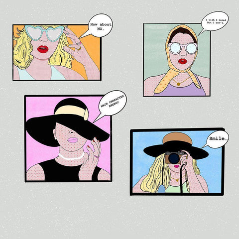 Comics Gold Ornate Wood Framed Art Print with Double Matting by Singleton, Ashley