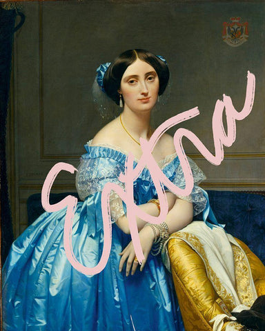 Extra Black Ornate Wood Framed Art Print with Double Matting by Singleton, Ashley