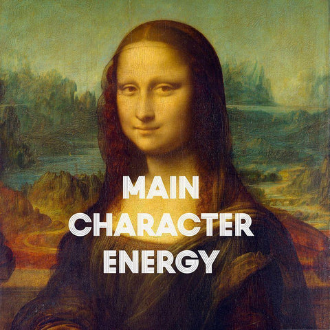 Main Character Energy Black Modern Wood Framed Art Print by Singleton, Ashley