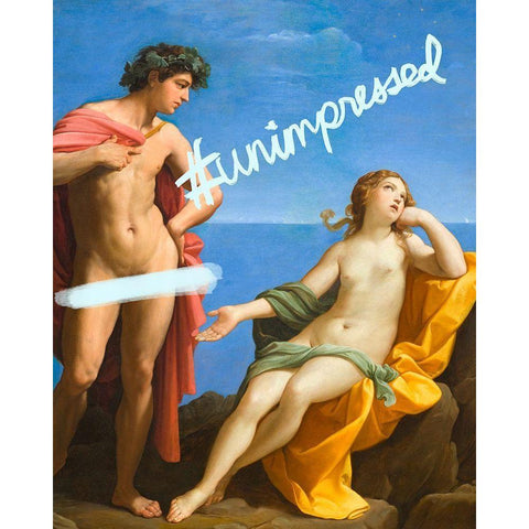 Unimpressed Black Modern Wood Framed Art Print with Double Matting by Singleton, Ashley