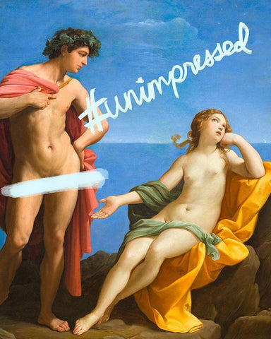 Unimpressed Black Ornate Wood Framed Art Print with Double Matting by Singleton, Ashley