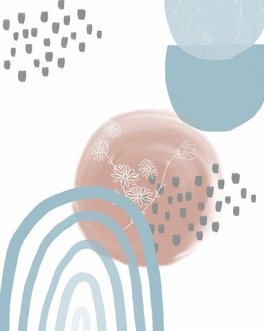 Abstract II Black Ornate Wood Framed Art Print with Double Matting by Singleton, Ashley