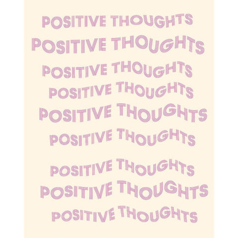 Positive Thoughts Gold Ornate Wood Framed Art Print with Double Matting by Singleton, Ashley