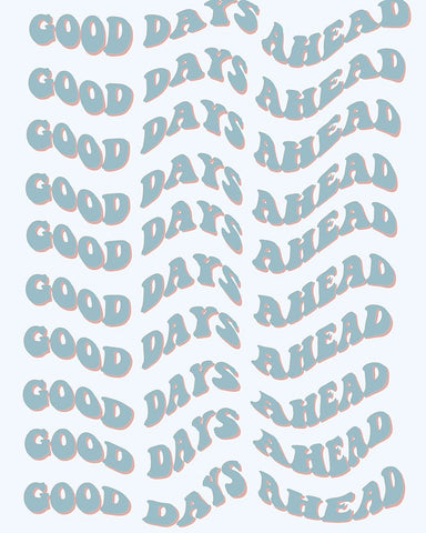 Good Days Ahead White Modern Wood Framed Art Print with Double Matting by Singleton, Ashley