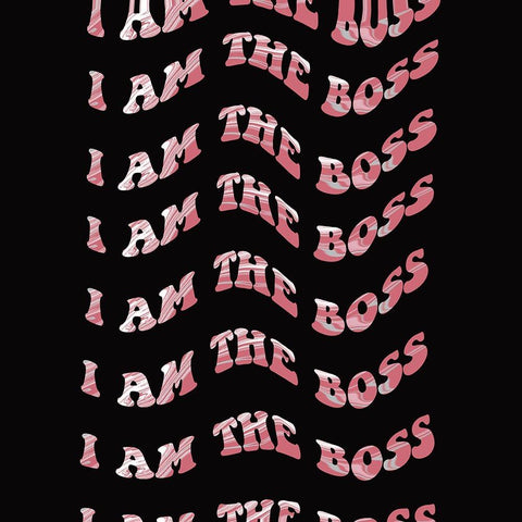 I am the Boss Black Modern Wood Framed Art Print with Double Matting by Singleton, Ashley