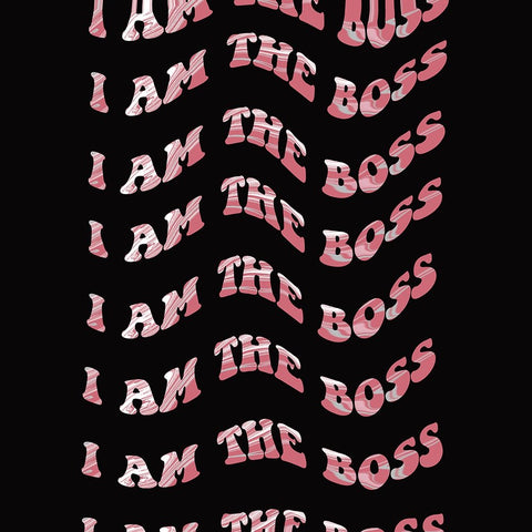 I am the Boss White Modern Wood Framed Art Print with Double Matting by Singleton, Ashley