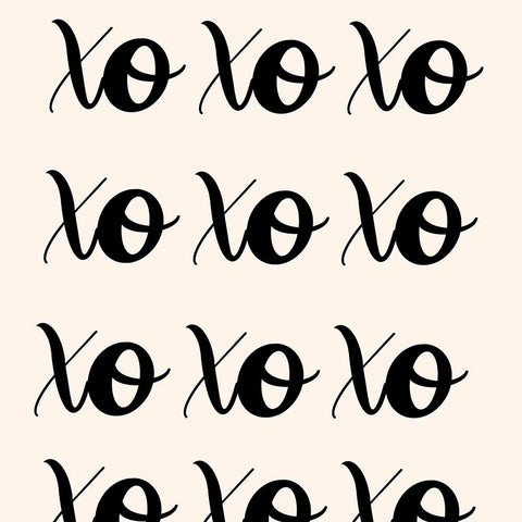 XO Black Ornate Wood Framed Art Print with Double Matting by Singleton, Ashley