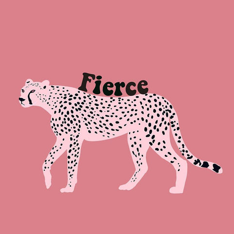 Fierce Black Modern Wood Framed Art Print with Double Matting by Singleton, Ashley