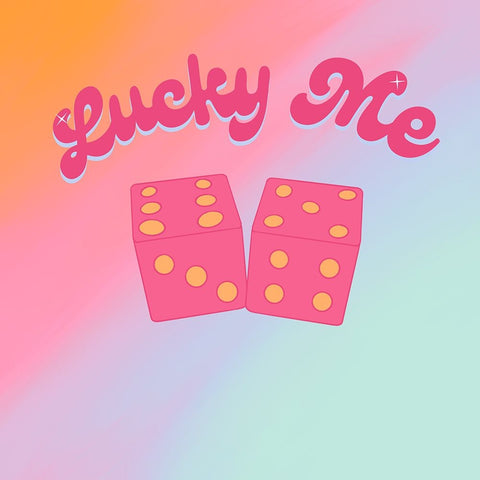 Lucky Dice Black Modern Wood Framed Art Print by Singleton, Ashley