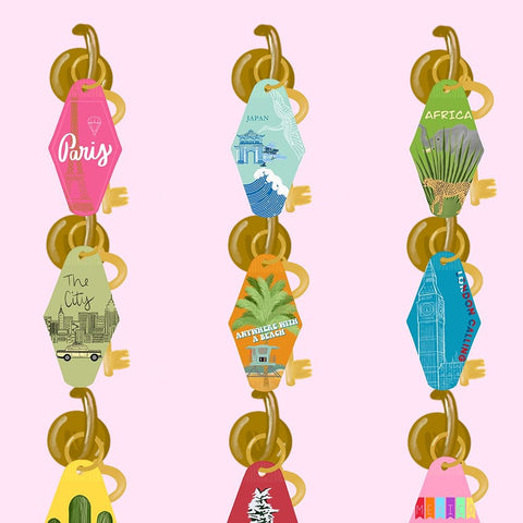 Key Collection Black Modern Wood Framed Art Print by Singleton, Ashley