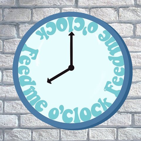 Time to Eat White Modern Wood Framed Art Print with Double Matting by Singleton, Ashley