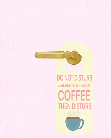 Do Not Disturb - Coffee Black Modern Wood Framed Art Print by Singleton, Ashley