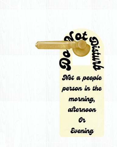 Do Not Disturb Black Modern Wood Framed Art Print by Singleton, Ashley