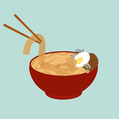 Pho Black Modern Wood Framed Art Print by Singleton, Ashley