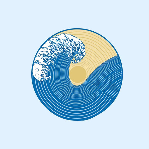 Wave Black Modern Wood Framed Art Print by Singleton, Ashley