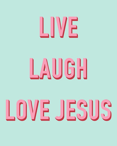 Live, Laugh, Love Jesus Black Ornate Wood Framed Art Print with Double Matting by Singleton, Ashley