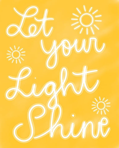 Let Your Light Shine Black Modern Wood Framed Art Print by Singleton, Ashley