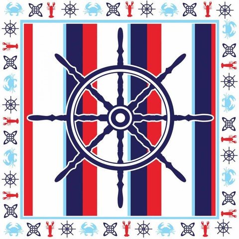 Ahoy XIII Black Modern Wood Framed Art Print by ND Art and Design