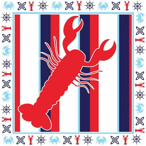 Ahoy XVI Black Ornate Wood Framed Art Print with Double Matting by ND Art and Design