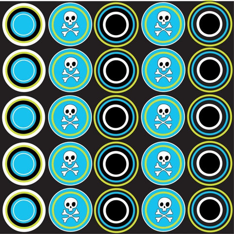 Angst Cerulean I Black Ornate Wood Framed Art Print with Double Matting by ND Art and Design