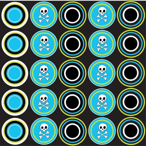 Angst Cerulean I Black Modern Wood Framed Art Print with Double Matting by ND Art and Design