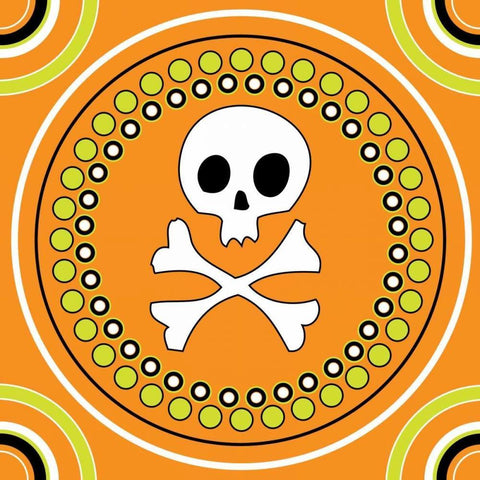 Angst Pumpkin V Black Ornate Wood Framed Art Print with Double Matting by ND Art and Design