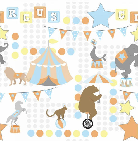 Baby Big Top V Blue Black Ornate Wood Framed Art Print with Double Matting by ND Art and Design