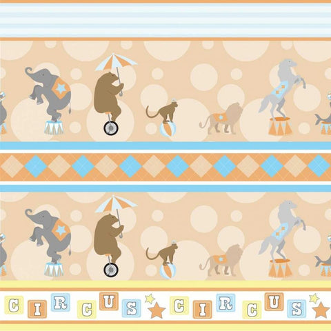 Baby Big Top VIII Blue Black Ornate Wood Framed Art Print with Double Matting by ND Art and Design