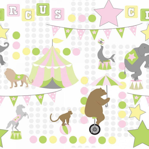 Baby Big Top V Pink White Modern Wood Framed Art Print by ND Art and Design