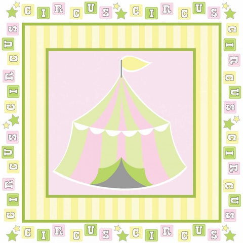 Baby Big Top X Pink Black Modern Wood Framed Art Print with Double Matting by ND Art and Design