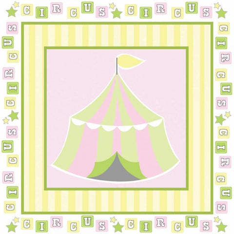 Baby Big Top X Pink Black Ornate Wood Framed Art Print with Double Matting by ND Art and Design