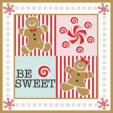Be Sweet XI Black Modern Wood Framed Art Print with Double Matting by ND Art and Design