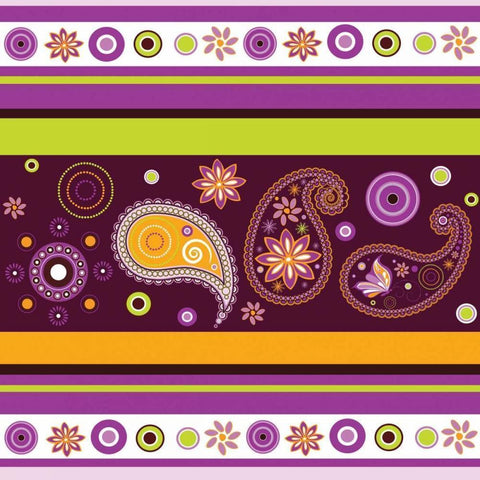 Boho Chic Amethyst VII Gold Ornate Wood Framed Art Print with Double Matting by ND Art and Design