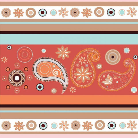 Boho Chic Rust VII Black Modern Wood Framed Art Print by ND Art and Design