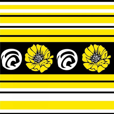 Bold Yellow Flower II White Modern Wood Framed Art Print with Double Matting by ND Art and Design