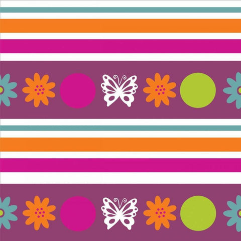 Butterflies and Blooms Lively VIII White Modern Wood Framed Art Print with Double Matting by ND Art and Design