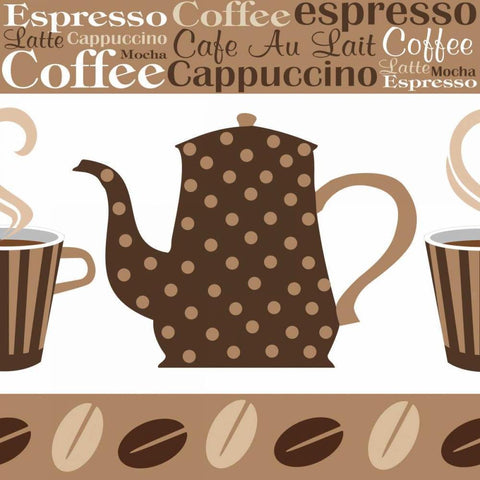 Cafe Au Lait Cocoa Latte II Black Modern Wood Framed Art Print with Double Matting by ND Art and Design