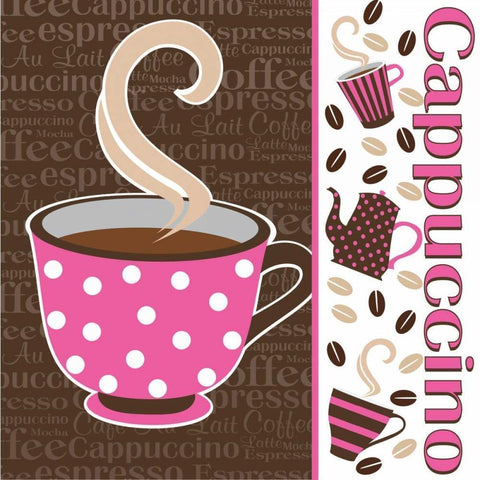 Cafe Au Lait Cocoa Punch V Black Modern Wood Framed Art Print by ND Art and Design