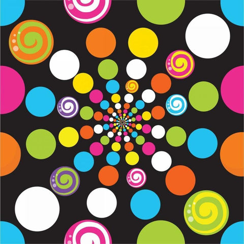 Candy Craze III Black Ornate Wood Framed Art Print with Double Matting by ND Art and Design