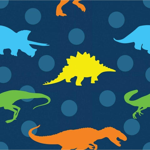 Dinopolooza V White Modern Wood Framed Art Print by ND Art and Design