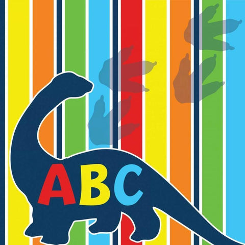 Dinopolooza IX Black Modern Wood Framed Art Print with Double Matting by ND Art and Design