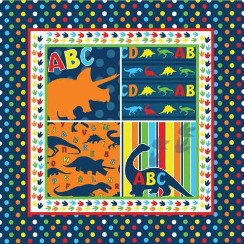 Dinopolooza X Black Modern Wood Framed Art Print by ND Art and Design