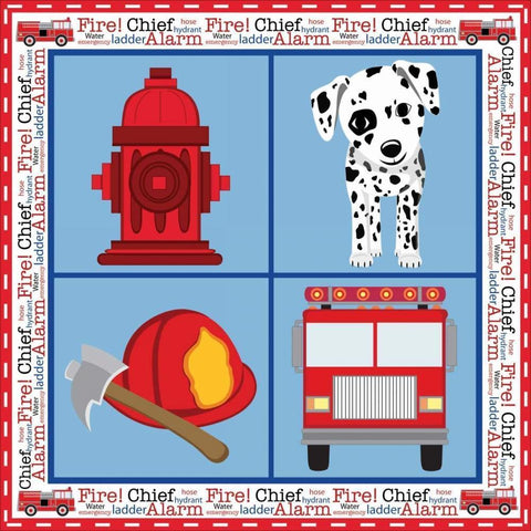 Fire Emergency VII Black Ornate Wood Framed Art Print with Double Matting by ND Art and Design